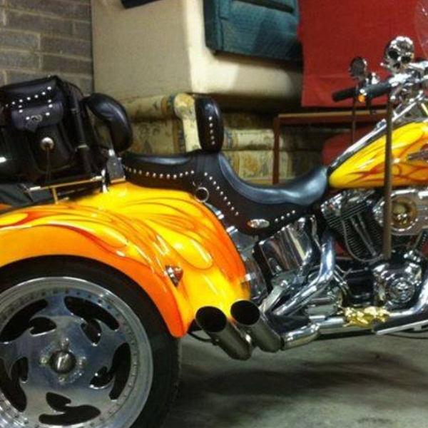 reupholstered motorbike seat 1