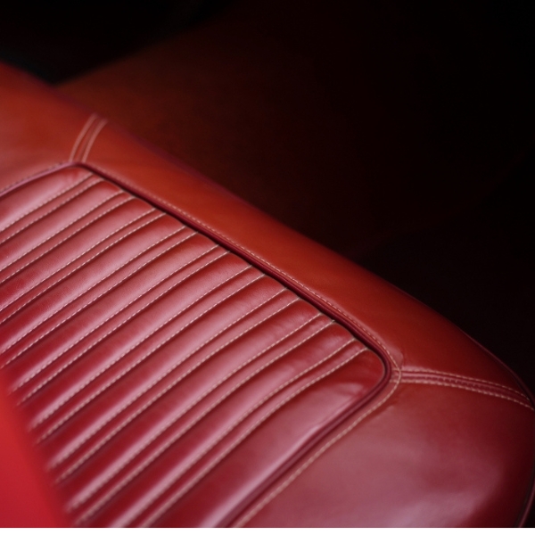 reupholstered vintage car seat 2